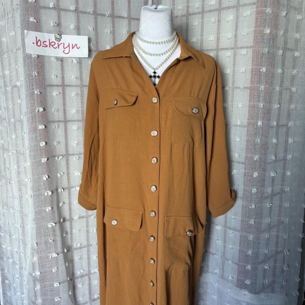 Ny-collection Women's Yellow and Khaki Casual-dresses